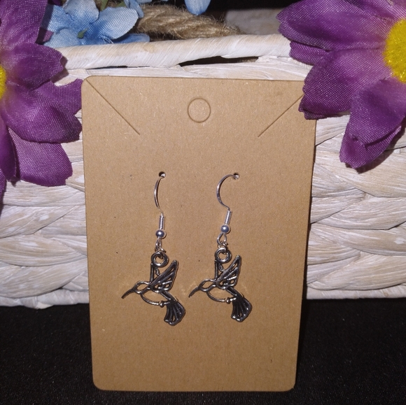 Hummingbird dangle earrings - Picture 4 of 6